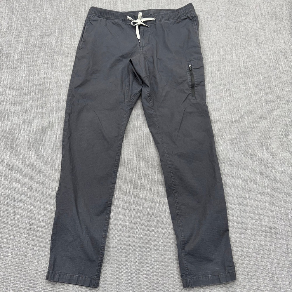 Vuori Ripstop Climber Pants Mens Large Charcoal Grey V412 Stretch Cotton Joggers